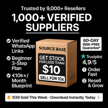 1,000+ Verified Suppliers - Become Profitable